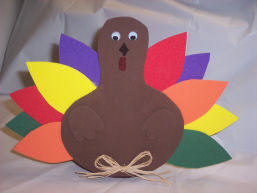 make a turkey from recycled coffee can & craft foam